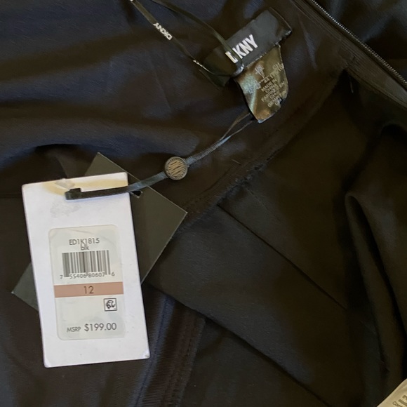 NWT DKNY Cross-Back Jumpsuit in Black Colorblock Sz 12 - Picture 16 of 16